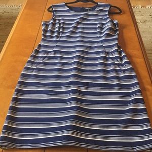 Lands End Ponte knit sleeveless sheath dress.